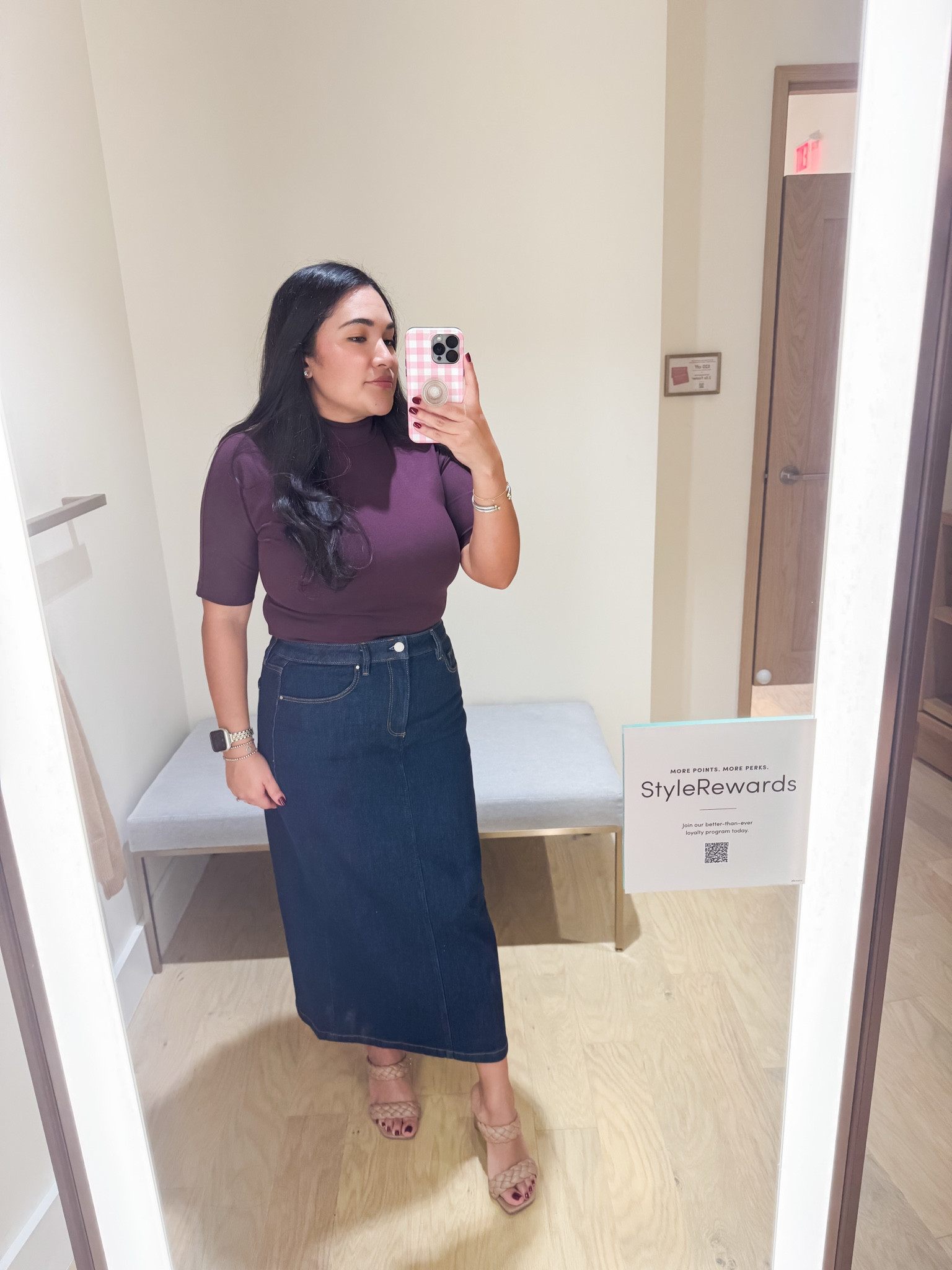 Ann Taylor Denim skirt 

#LTKSeasonal #LTKWorkwear #LTKStyleTip