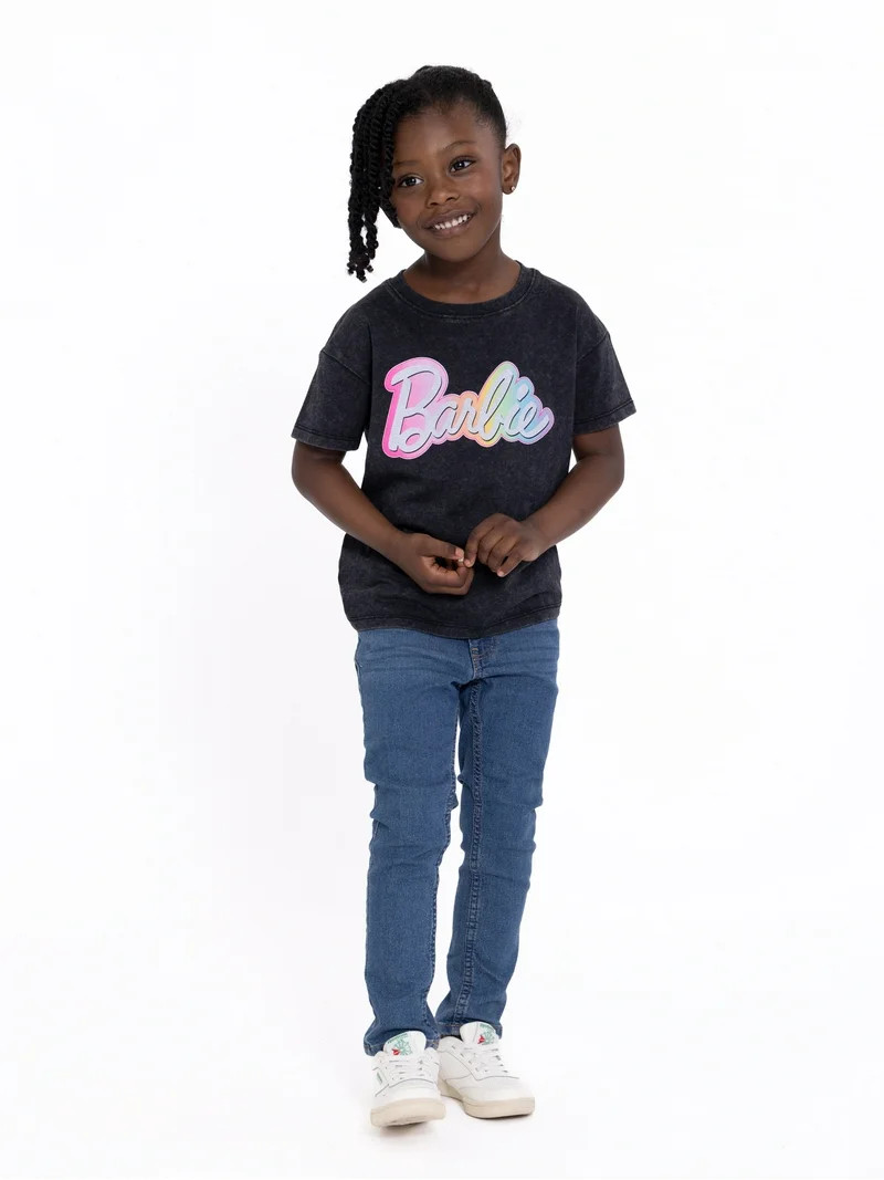 Barbie Toddler Short Sleeve Crewneck Tee, Sizes 12M-5T | Walmart (US)