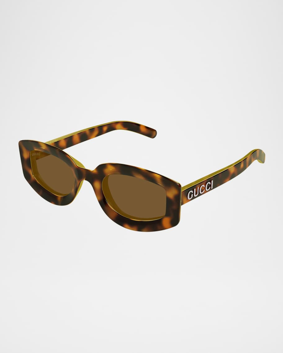Gucci Oval Plastic Sunglasses | Neiman Marcus