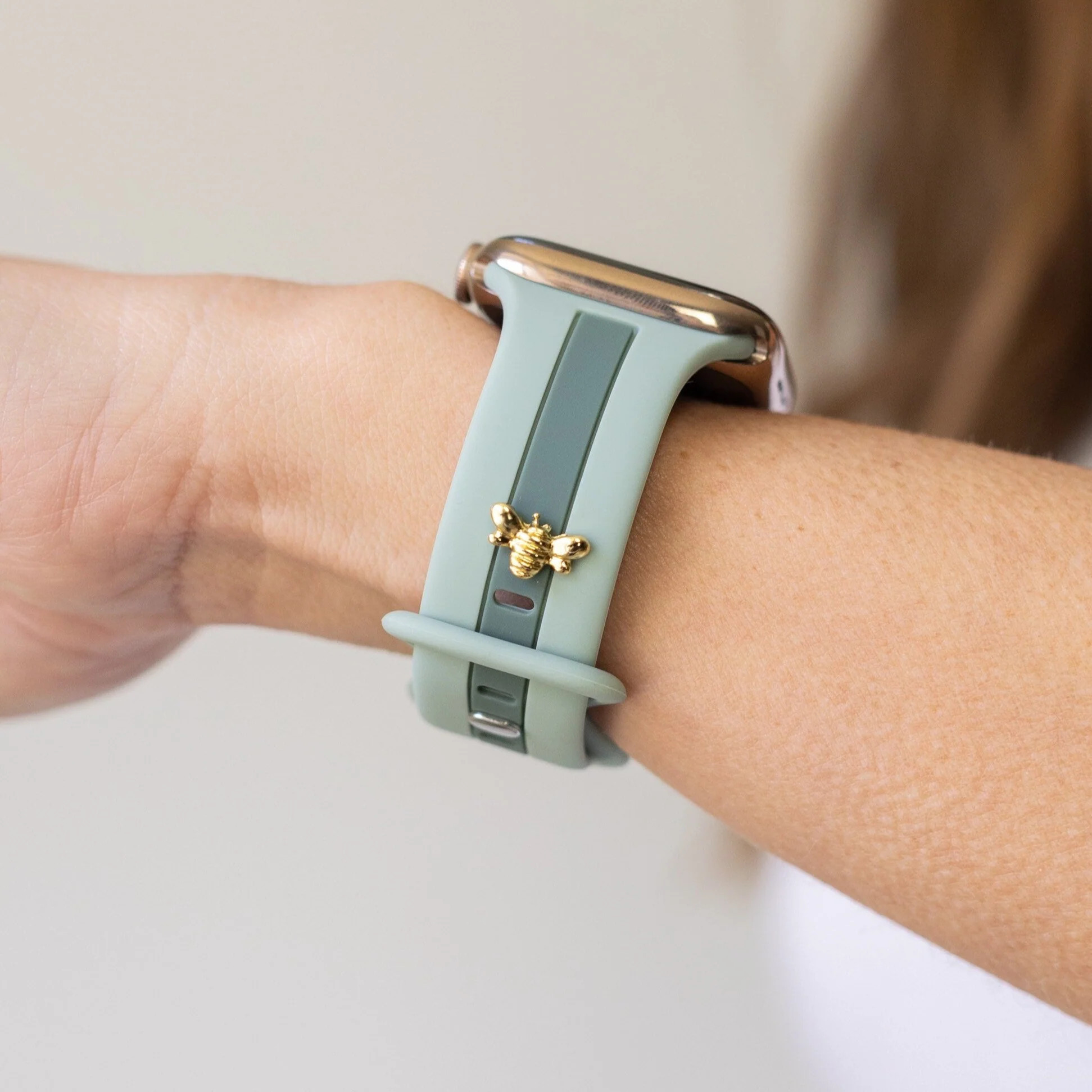 Honey Bee Me Dusty Blue and Green Apple Band | StrawberryAvocados