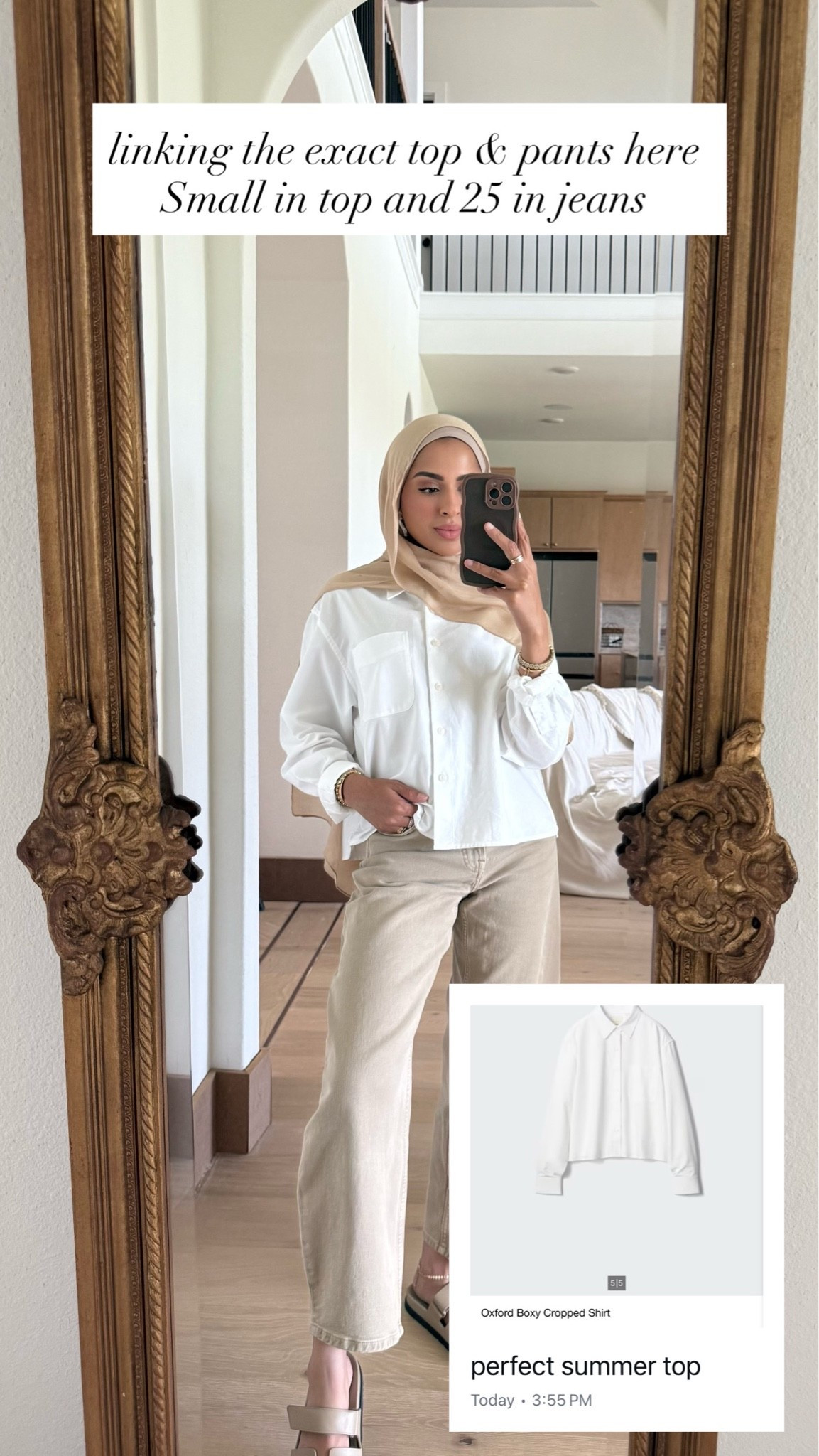 Size small in top and size 25 in pants