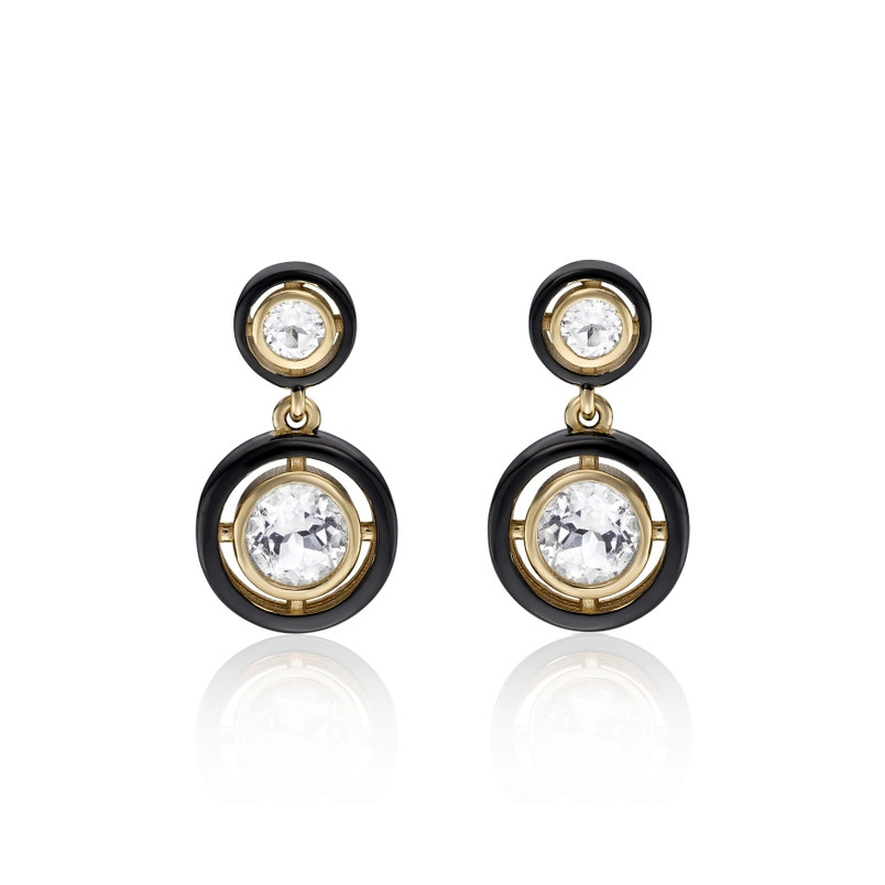 Laura Vann Sacha Earrings with White Topaz | Fortnum & Mason