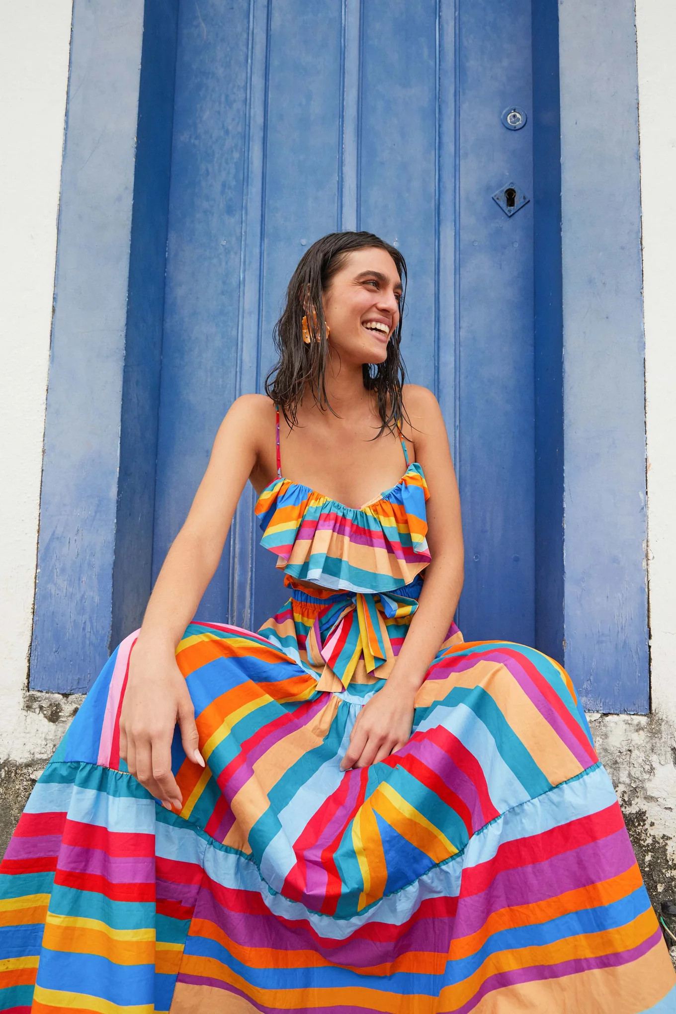 STRIPED SCARF MAXI SKIRT | FarmRio (US)