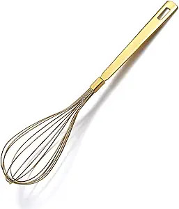 Gold Whisk, Berglander Whisk For Cooking With Titanium Gold Plating, Stainless Steel Balloon Whis... | Amazon (US)