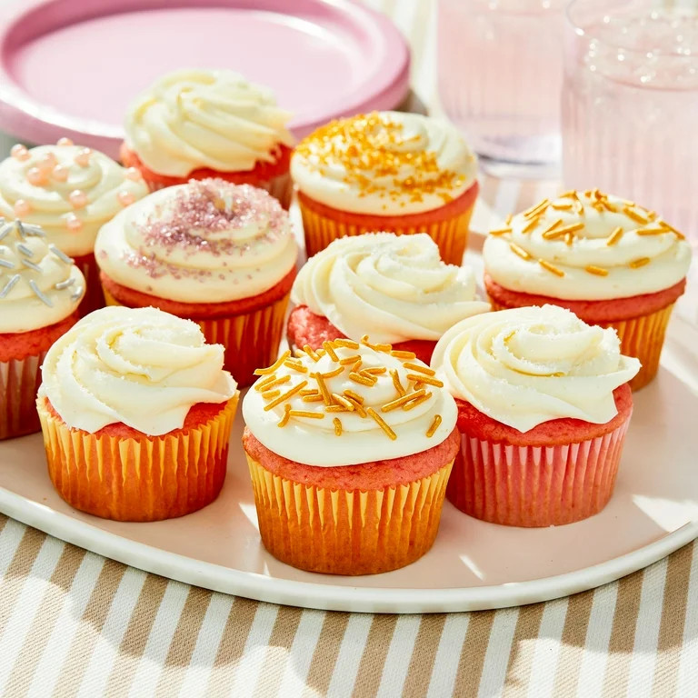 Great Value Cupcake Liners, Pink, Yellow & Blue, 96 Count | Walmart (US)