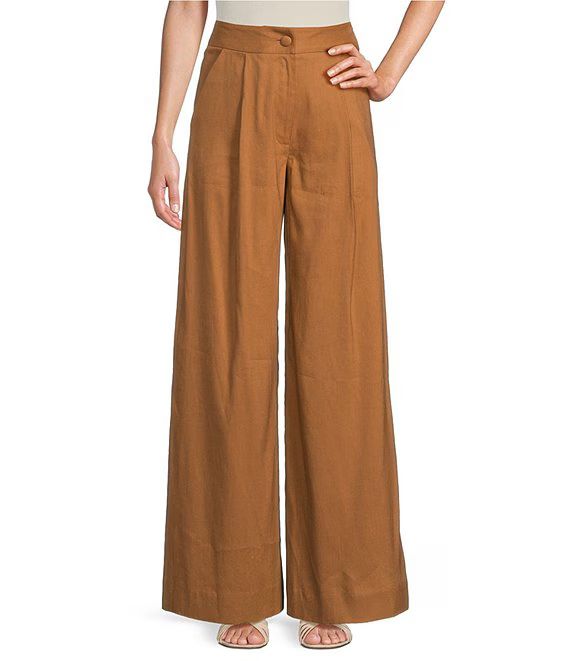 x M.G. Style Gigi Linen Blend Pocket Trouser Pants | Dillard's