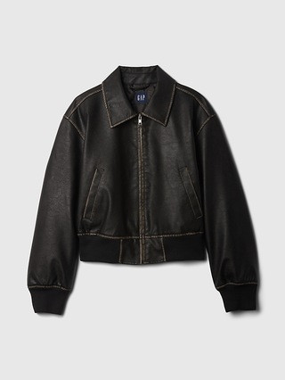 Vegan Leather Bomber Jacket | Gap (US)
