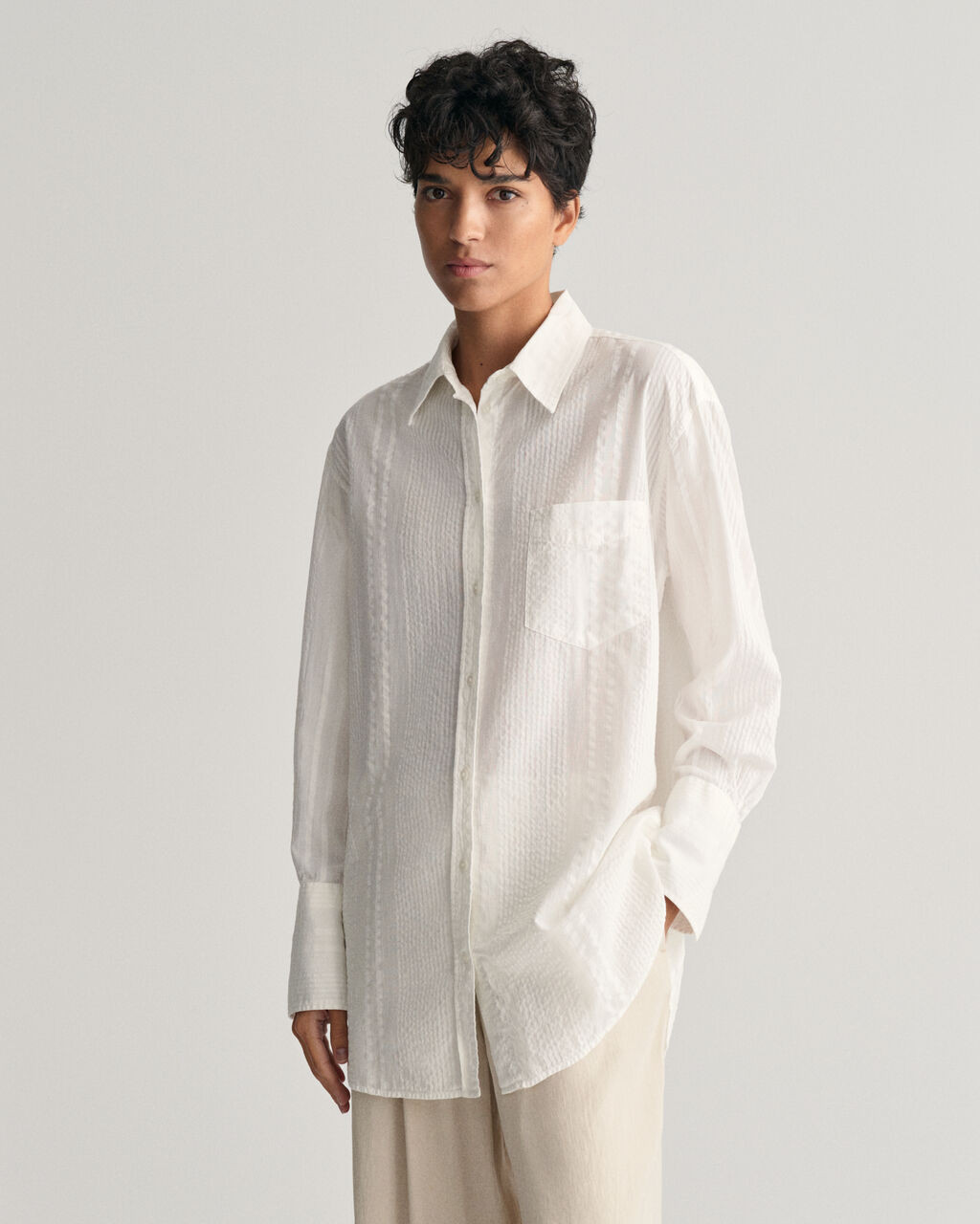Relaxed Fit Seersucker Striped Shirt - GANT | Gant