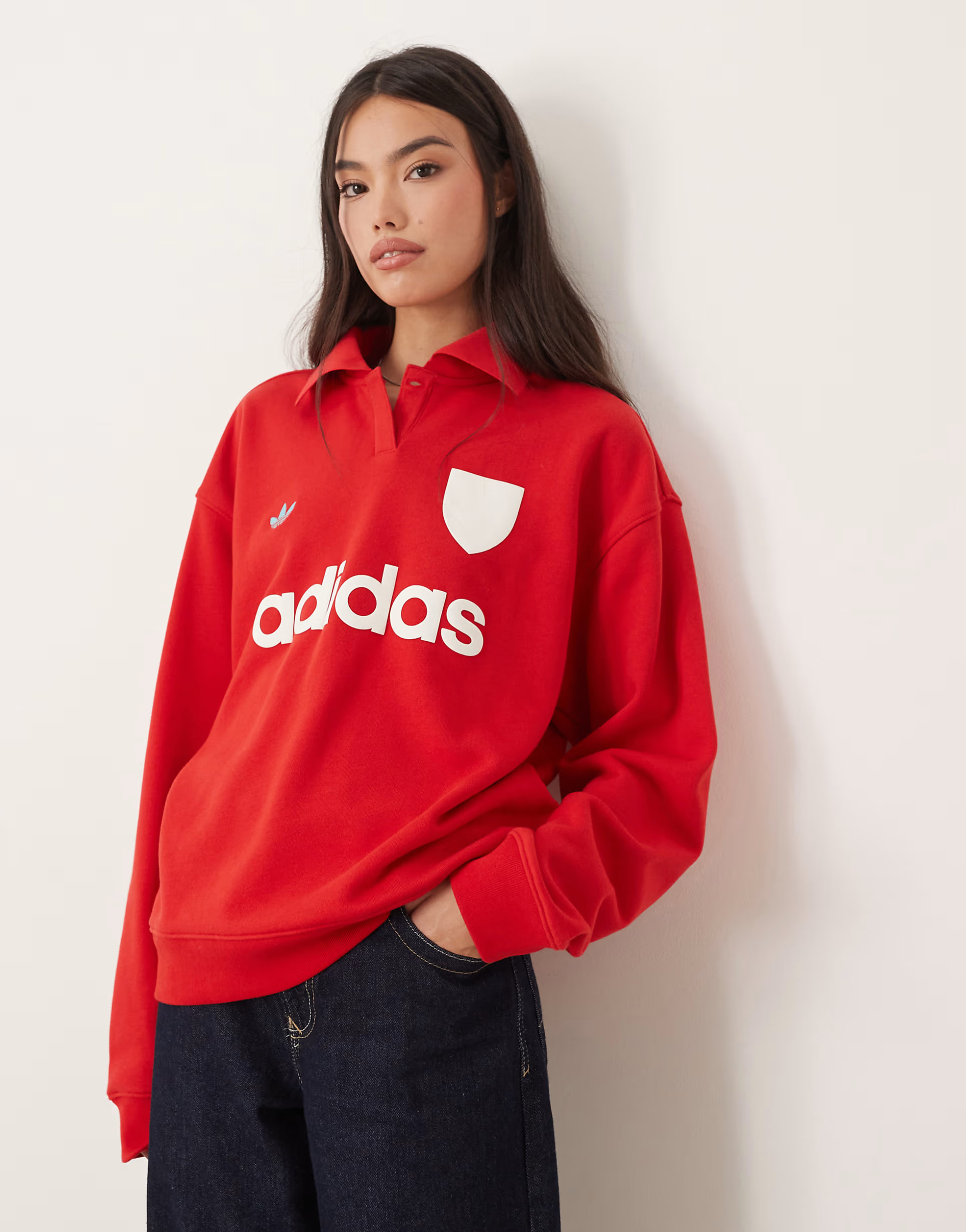 adidas Originals football sweatshirt in red | ASOS | ASOS (Global)