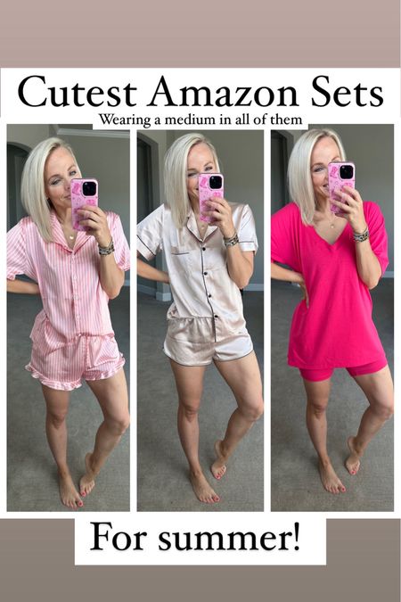 Coziest Amazon sets ever!!! Wearing a medium in all. The bright pink would be perfect for post partum or for pregnancy 

#LTKFindsUnder50 #LTKSaleAlert #LTKStyleTip