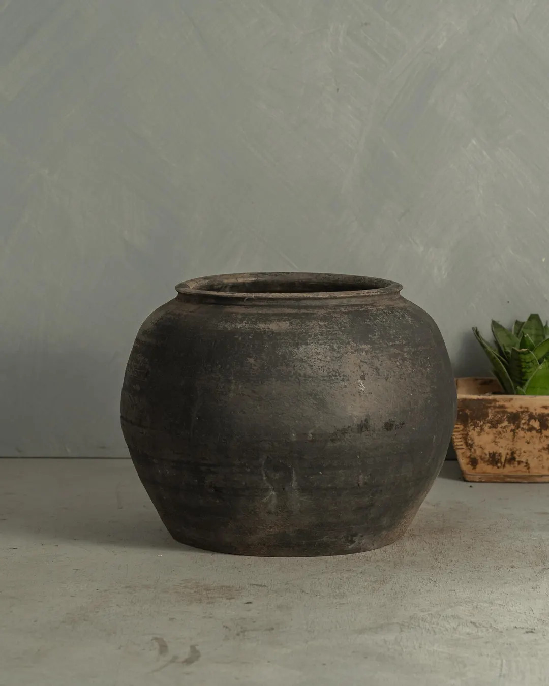 Large Vintage Grey Wabi-sabi Clay Pot – Organic Rustic Vessel {G2} (free Shipping) - Etsy | Etsy (US)