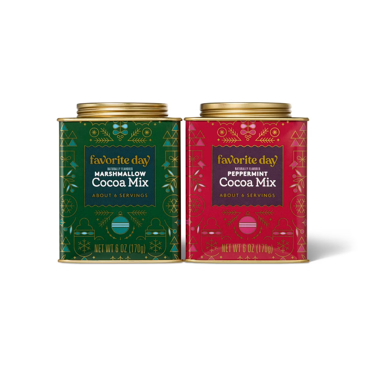 Peppermint and Christmas Marshmallow Hot Cocoa Gift Set - 12oz - Favorite Day™ | Target