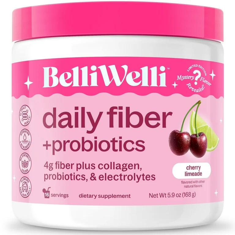 BelliWelli Daily Fiber Supplement with Probiotics, Electrolytes, and Collagen - Cherry Limeade, 5... | Walmart (US)