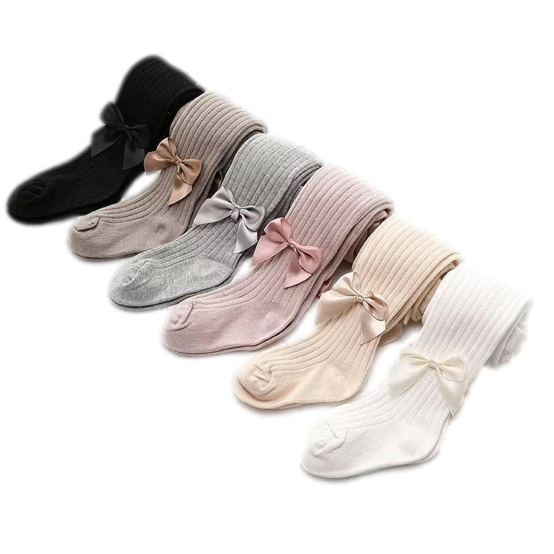Ribbed Tights with Bows | petite maison kids