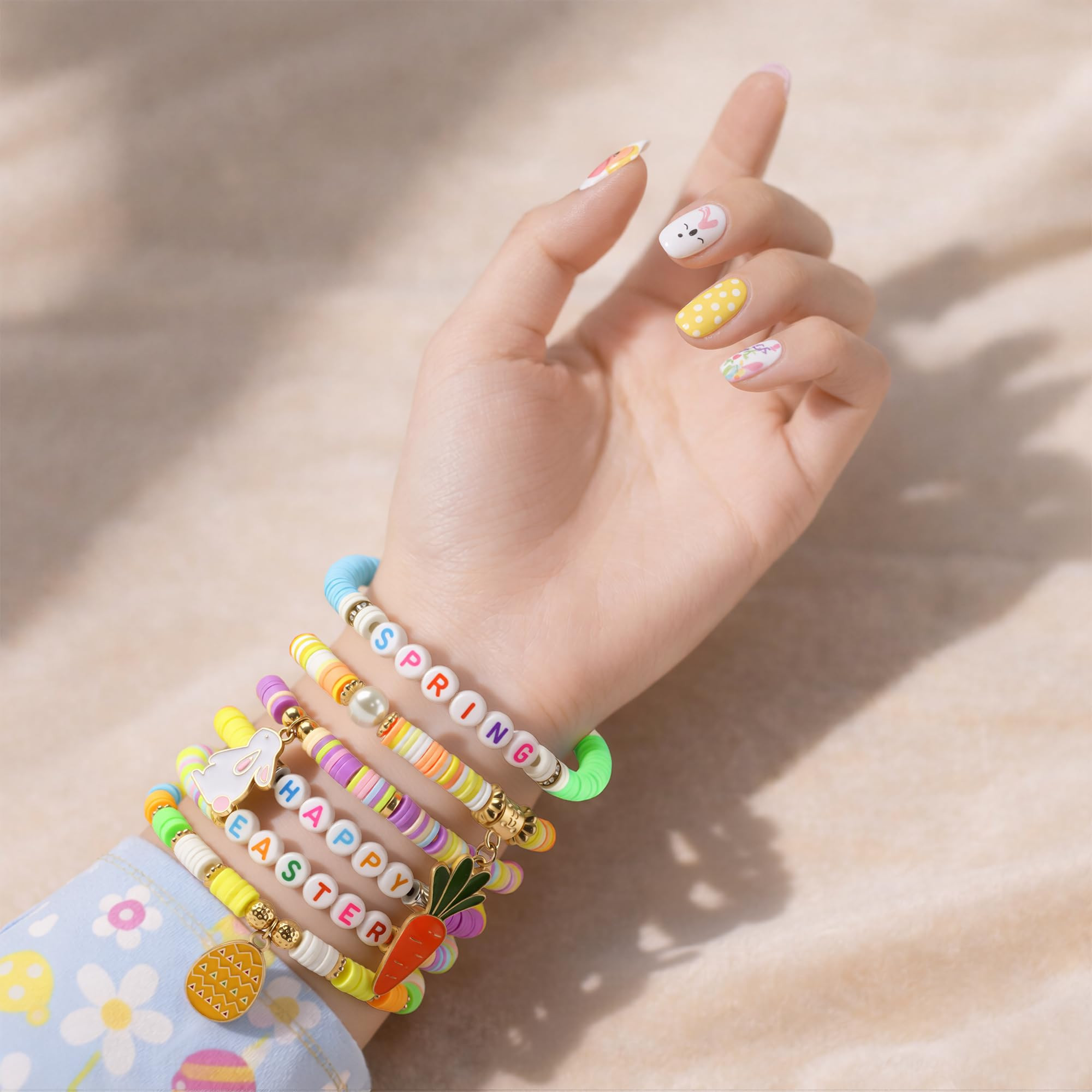 OHOME Easter Basket Stuffers for Teens - 6 Pack Bracelets for Women -Bunny Egg Gifts for Adults K... | Amazon (US)