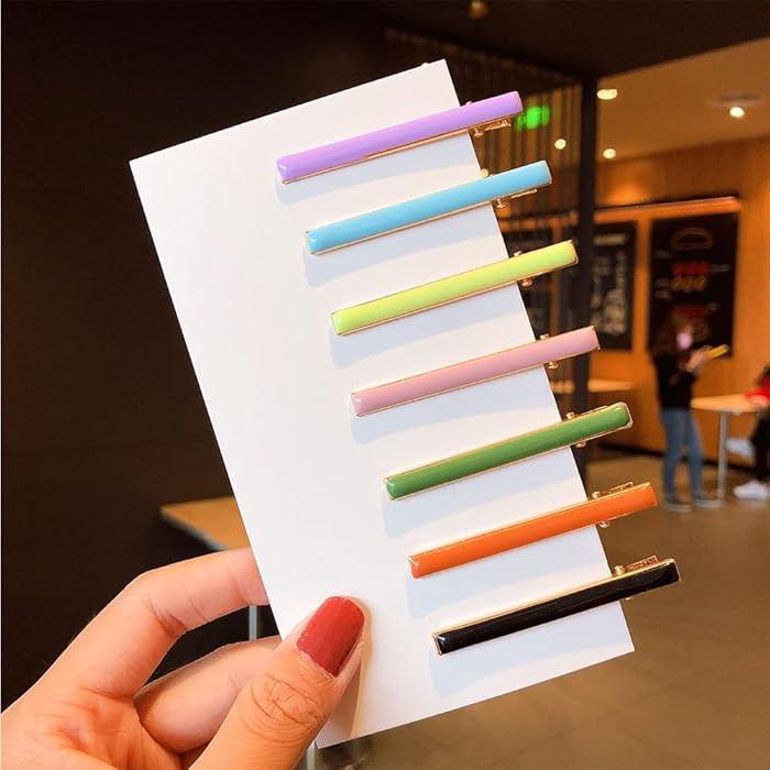 WHITEBRIDGE Hair Clip, 7pcs Coloured Short Alligator Clips For Women Girls | Amazon (US)