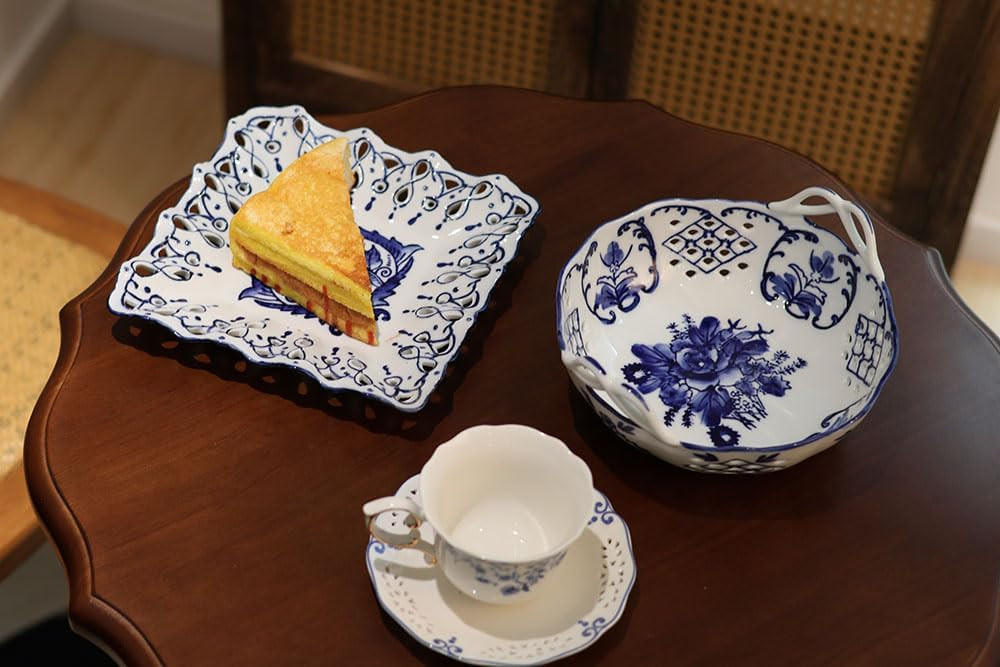 Aimusego Blue and White Chinoiserie Decor Serving Bowls, Porcelain Serving Dishes for Salad, Dess... | Amazon (US)