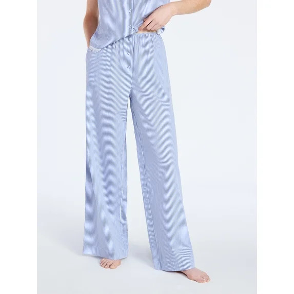 Joyspun Women's Poplin Sleep Pants, 31'' Inseam, Sizes XS-3X | Walmart (US)