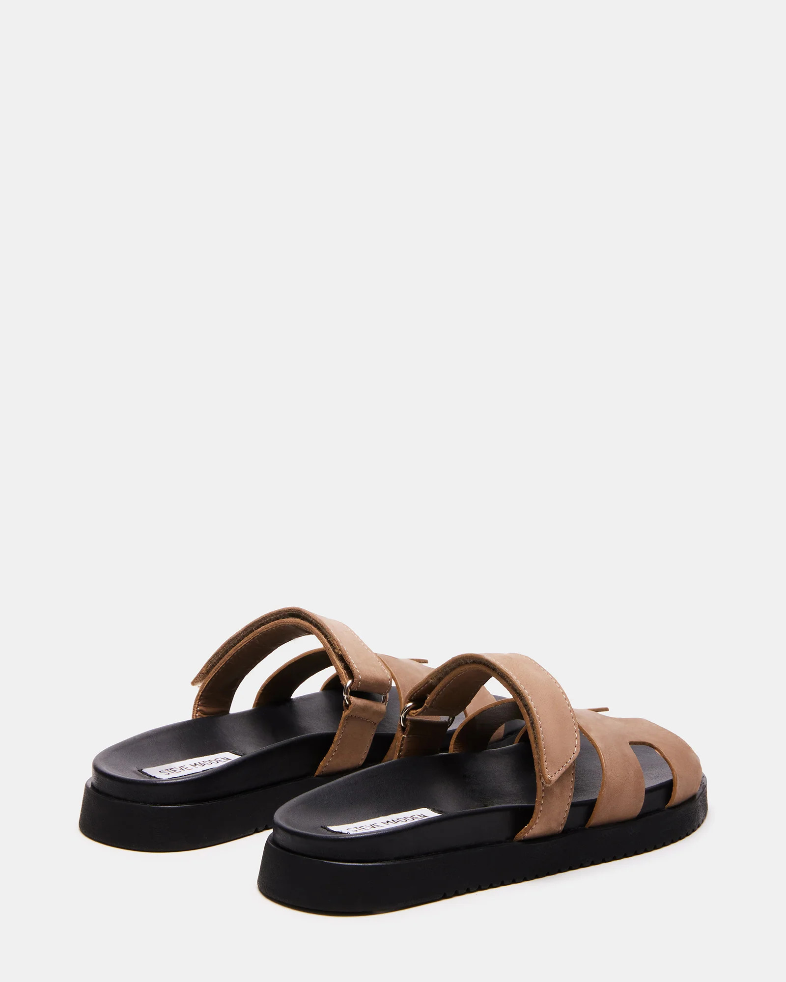 MAYVEN Tan Nubuck Flatform Slide Women's Sandal | Steve Madden (US)