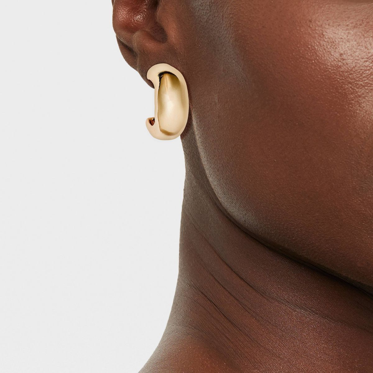 Puffy Hoop Earrings - A New Day™ Gold | Target