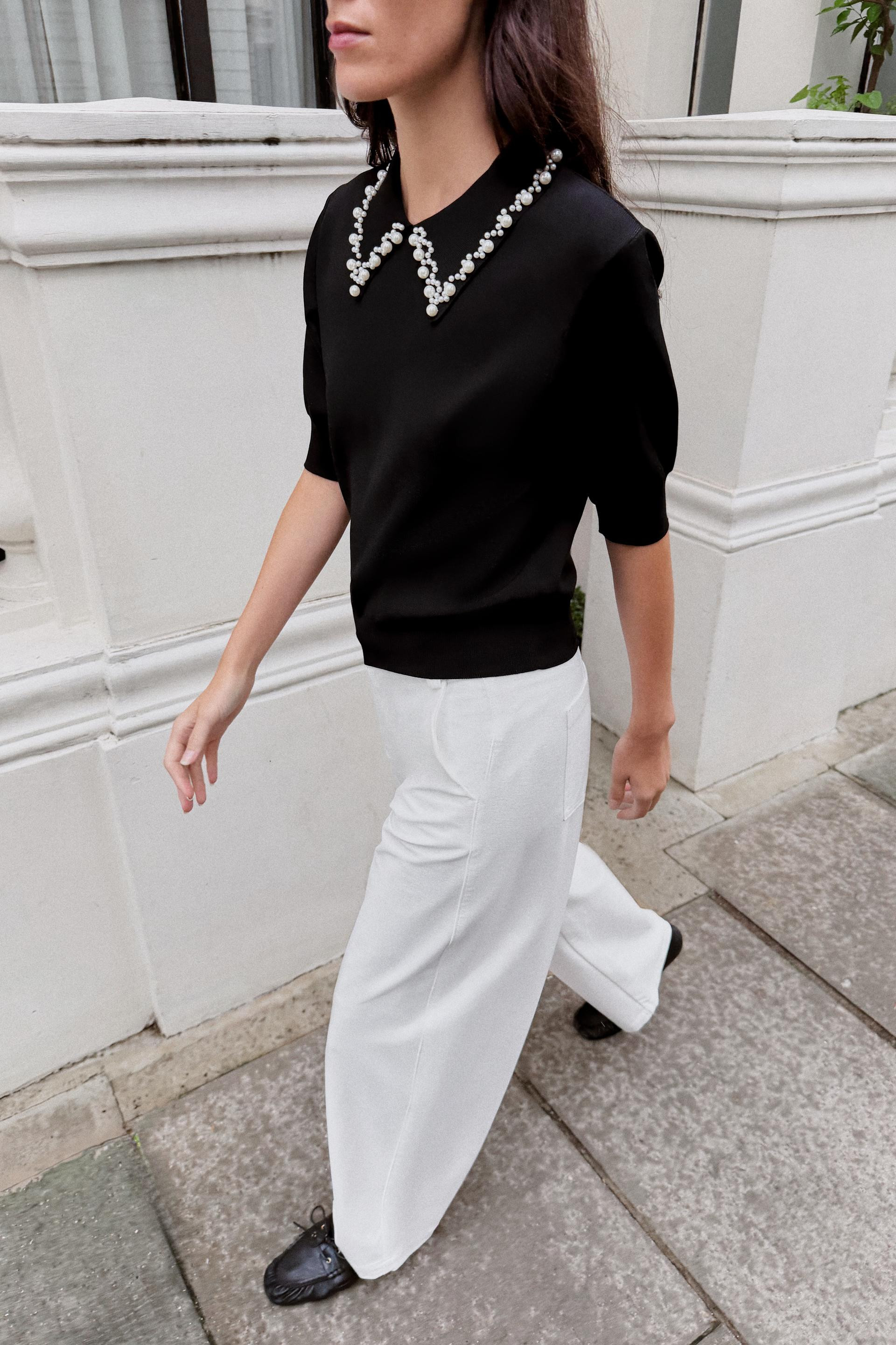 PEARL KNIT POLO | Zara US