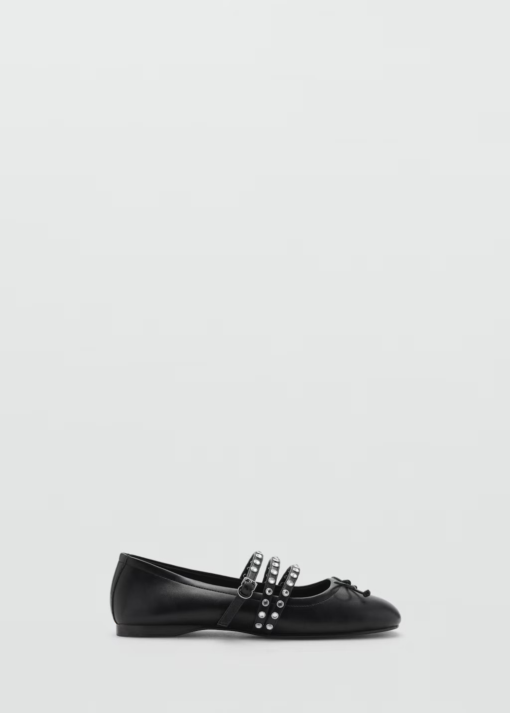 Studded ballet flats with straps - Women | MANGO United Kingdom | MANGO (UK)
