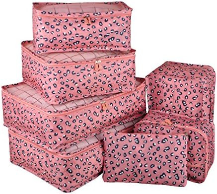 Vercord 7 Set Travel Packing Organizers Cubes Luggage Suitcase Organizer Bags Clothes Underwear C... | Amazon (US)
