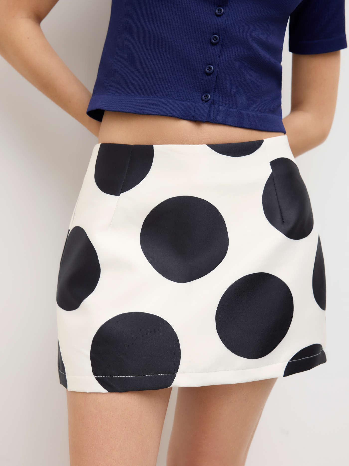 High Rise Polka Dot Mini Skirt | Cider