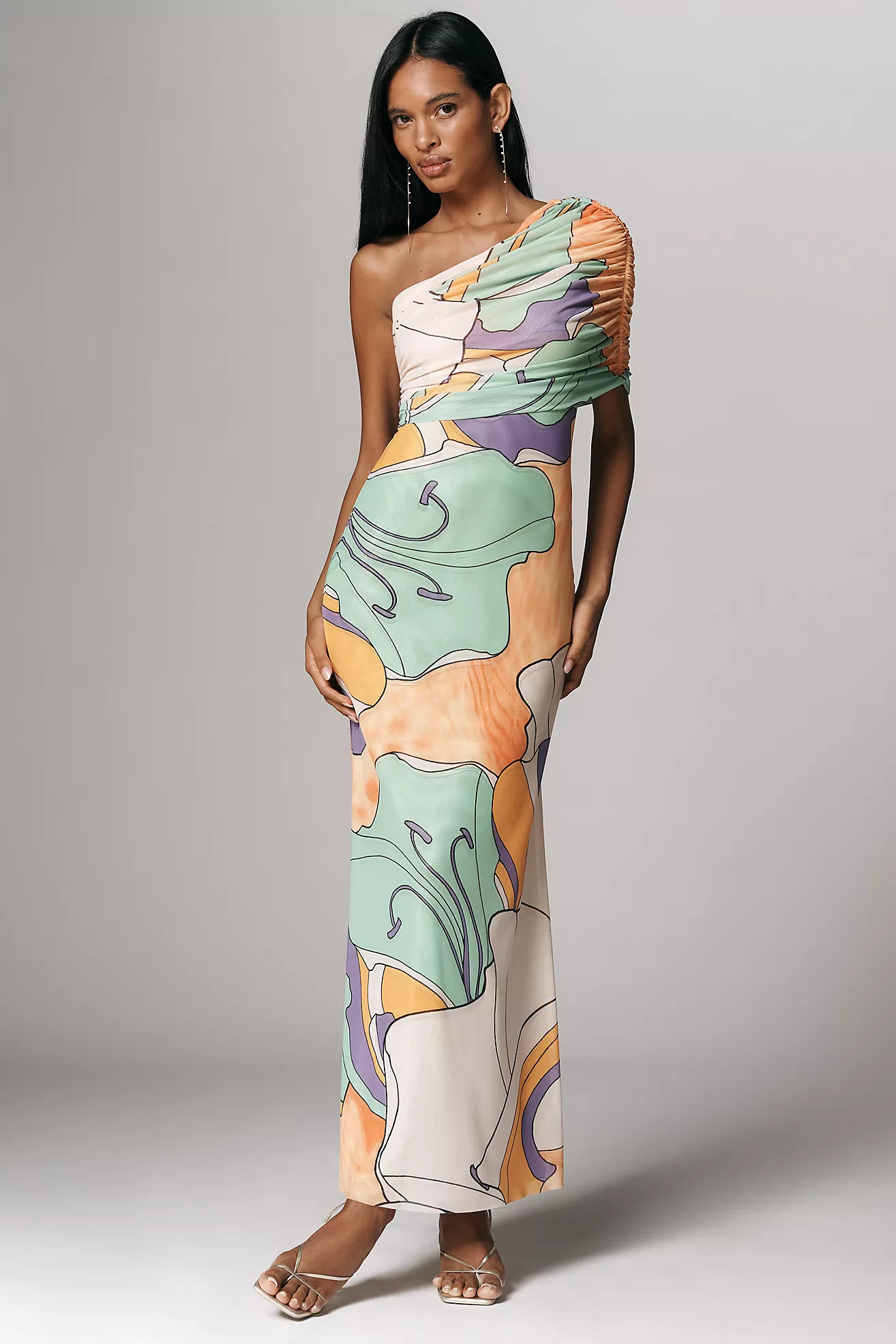 AFRM Mirabel One-Shoulder Maxi Dress | Anthropologie (US)