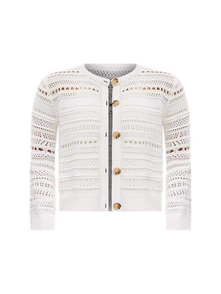 Pointelle Textured Cardigan | Ann Taylor
