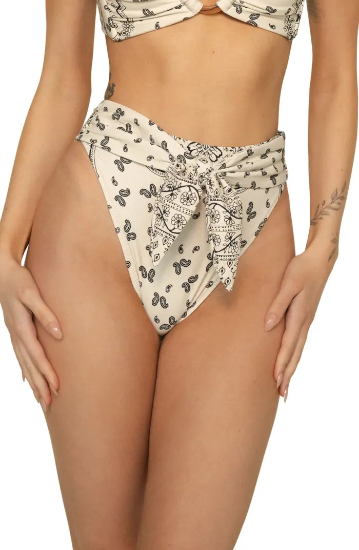 MONTCE Ivy Bandana Paula Tie Front Bikini Bottoms | Nordstrom | Nordstrom