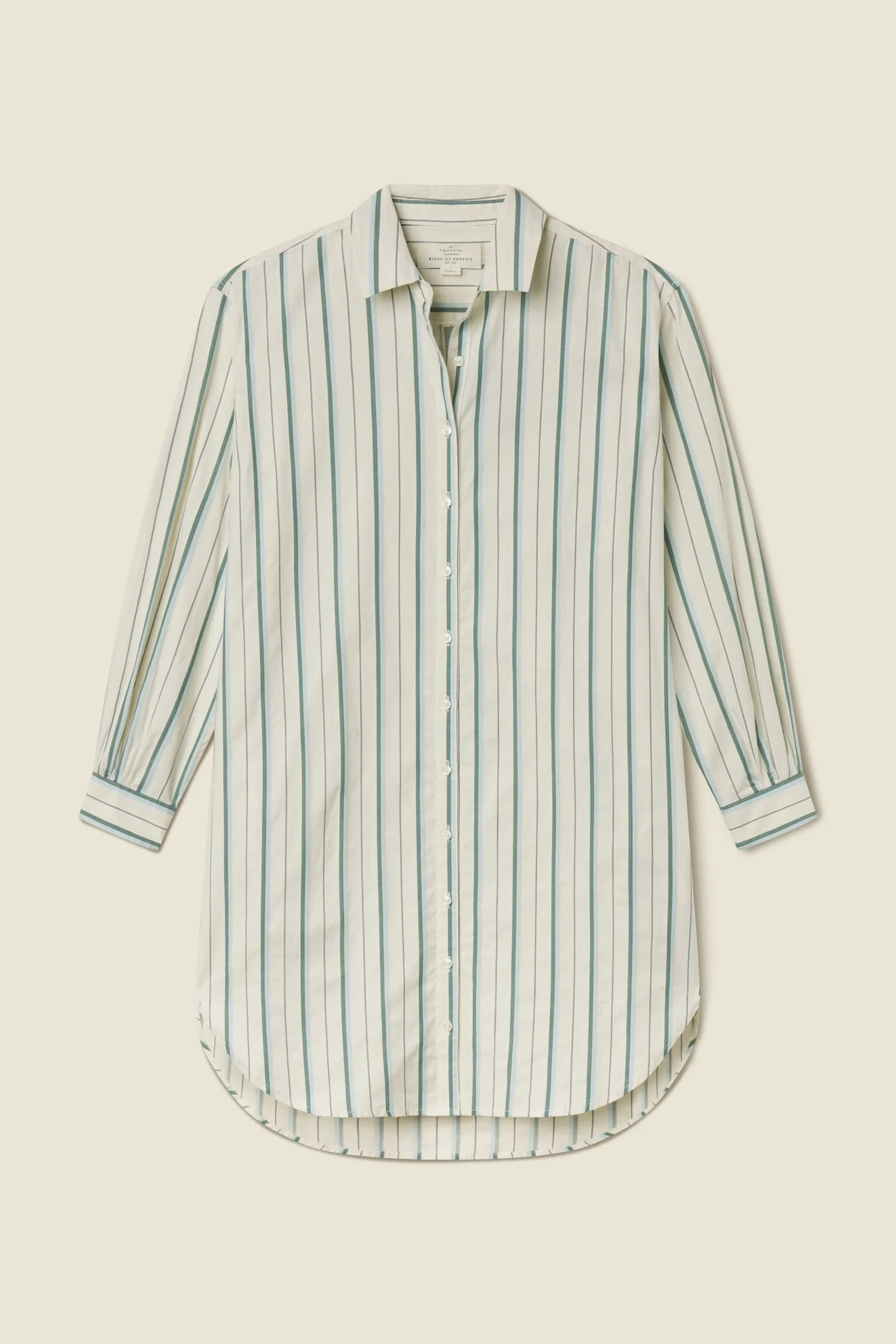 Callie Dress Verde Stripes | TROVATA