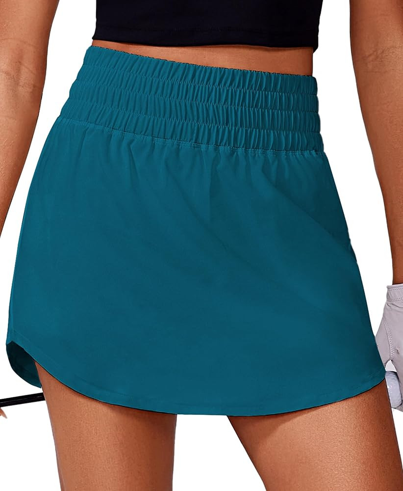 PINSPARK Golf Skirts for Women High Elastic Waisted Athletic Skort 2 Pockets Curved Hem Tennis Sk... | Amazon (US)