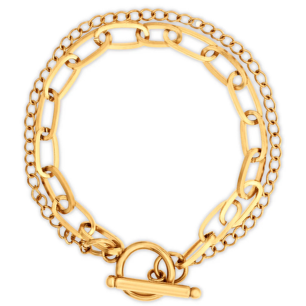 Ellie Vail - Arden Double Chain Toggle Bracelet | Ellie Vail Jewelry