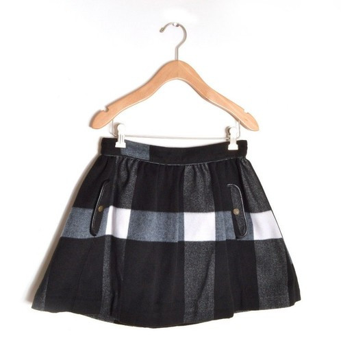 Free People Mini Skirt Tartan Trim Black White Size 4 Skater Plaid Small Womens | eBay | eBay US