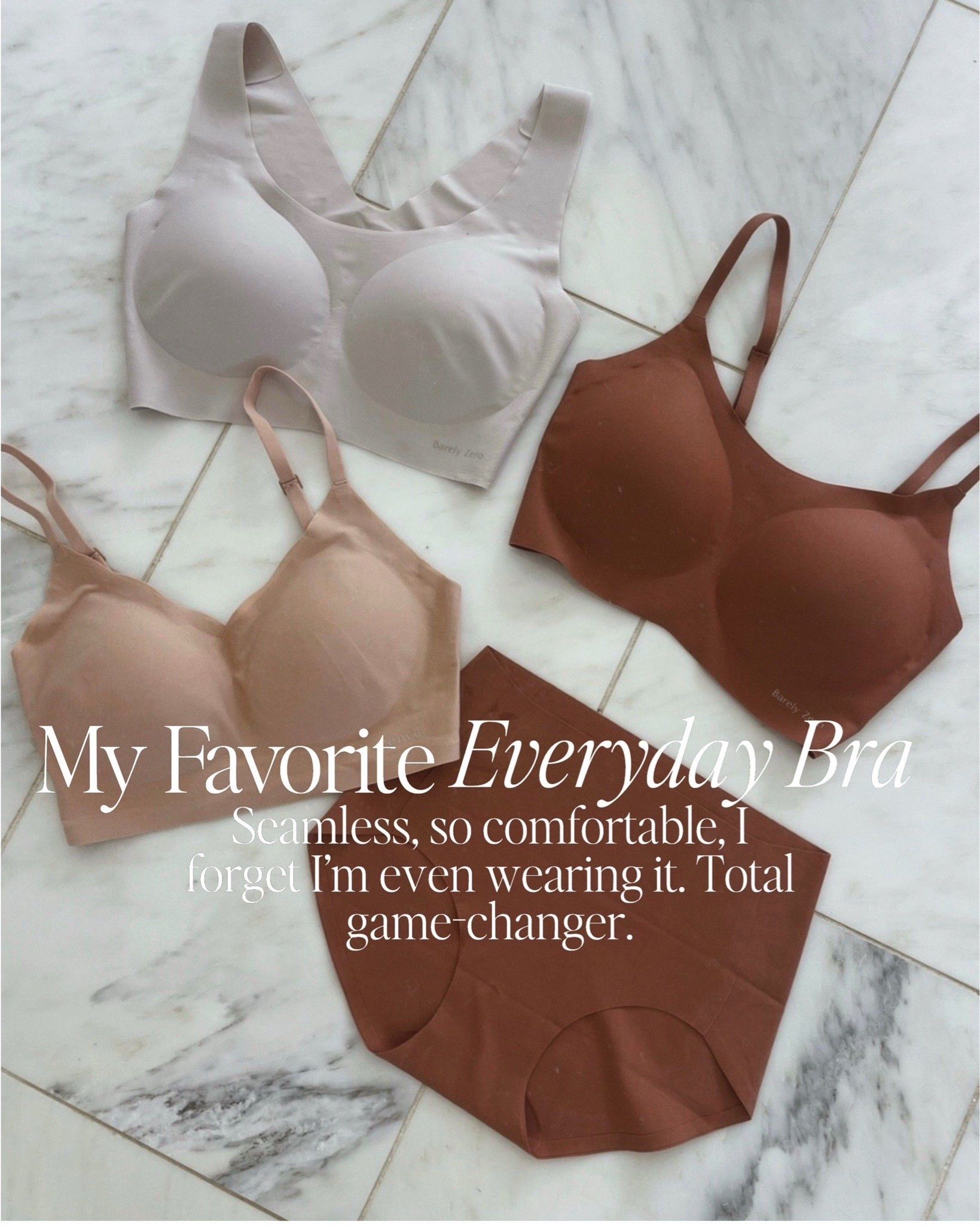 A great everyday bra and panties. These seamless, one size fits all underwear are a BEST SELLER this week and my personal go-to.

#LTKsale #LTKstyletip