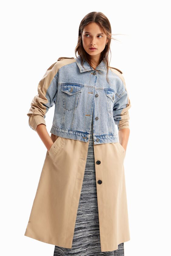 Hybrid denim trench coat | Desigual USA,CA