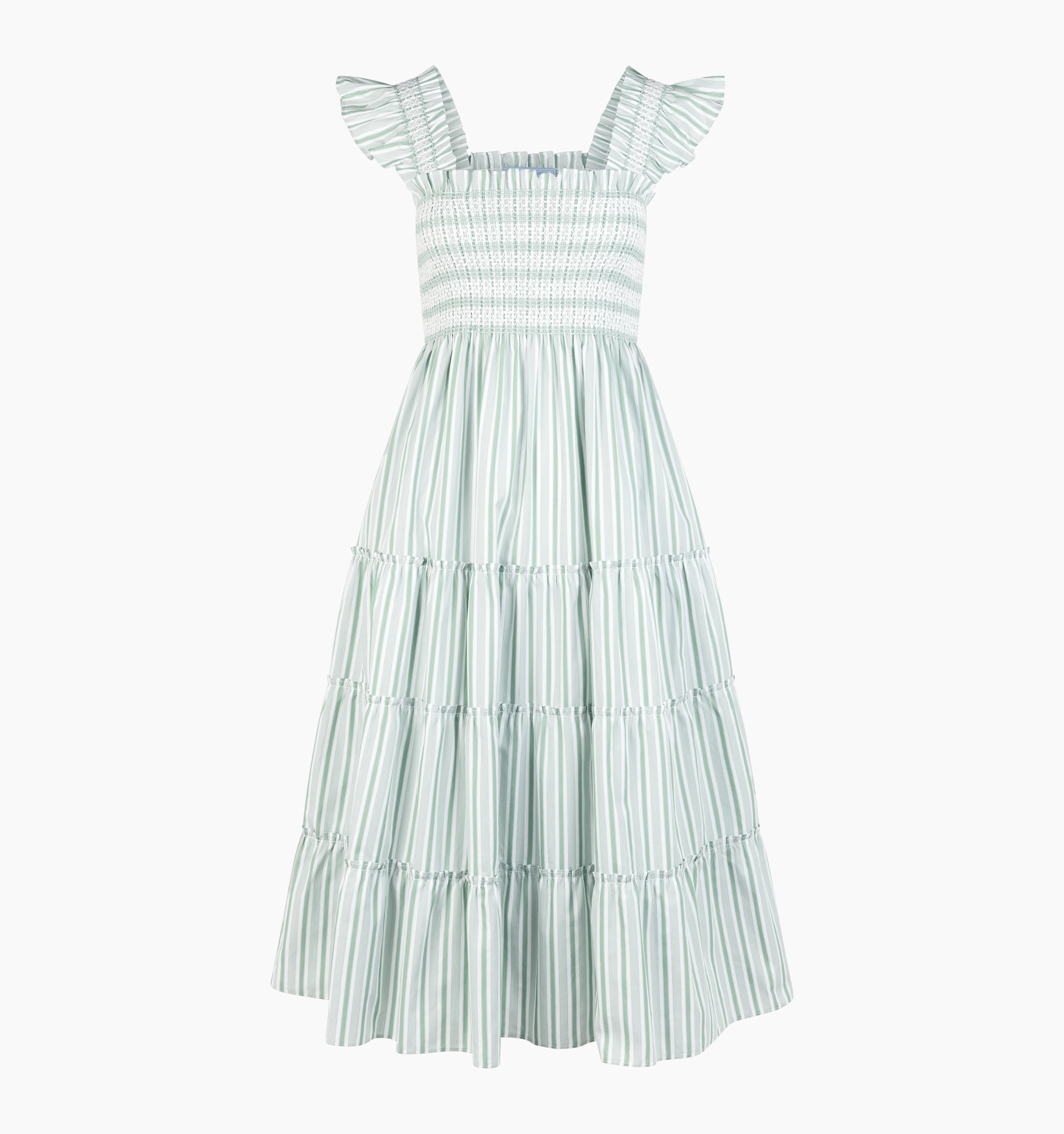 The Ellie Nap Dress | Apple Green Stripe / XXXS | 100% Cotton | Hill House Home | Hill House Home US
