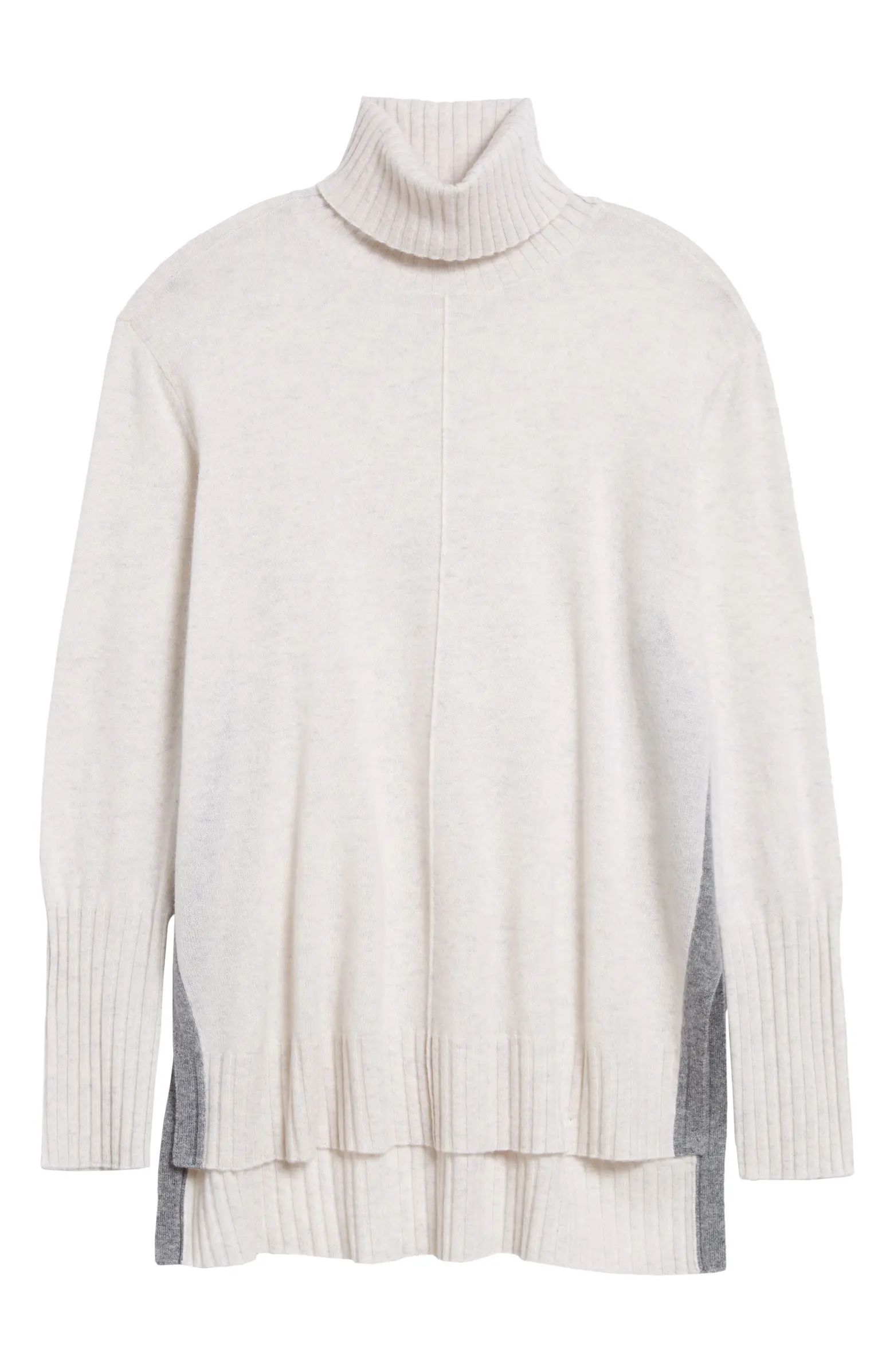 Wool & Cashmere Colorblock Turtleneck Sweater | Nordstrom