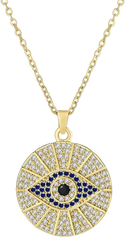 Evil Eye Gold Plated Necklace | Amazon (US)