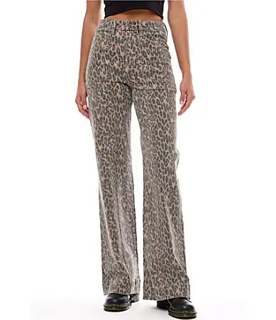 Hidden Jeans Happi Leopard High Rise Flare Jeans - 29 | Dillard's