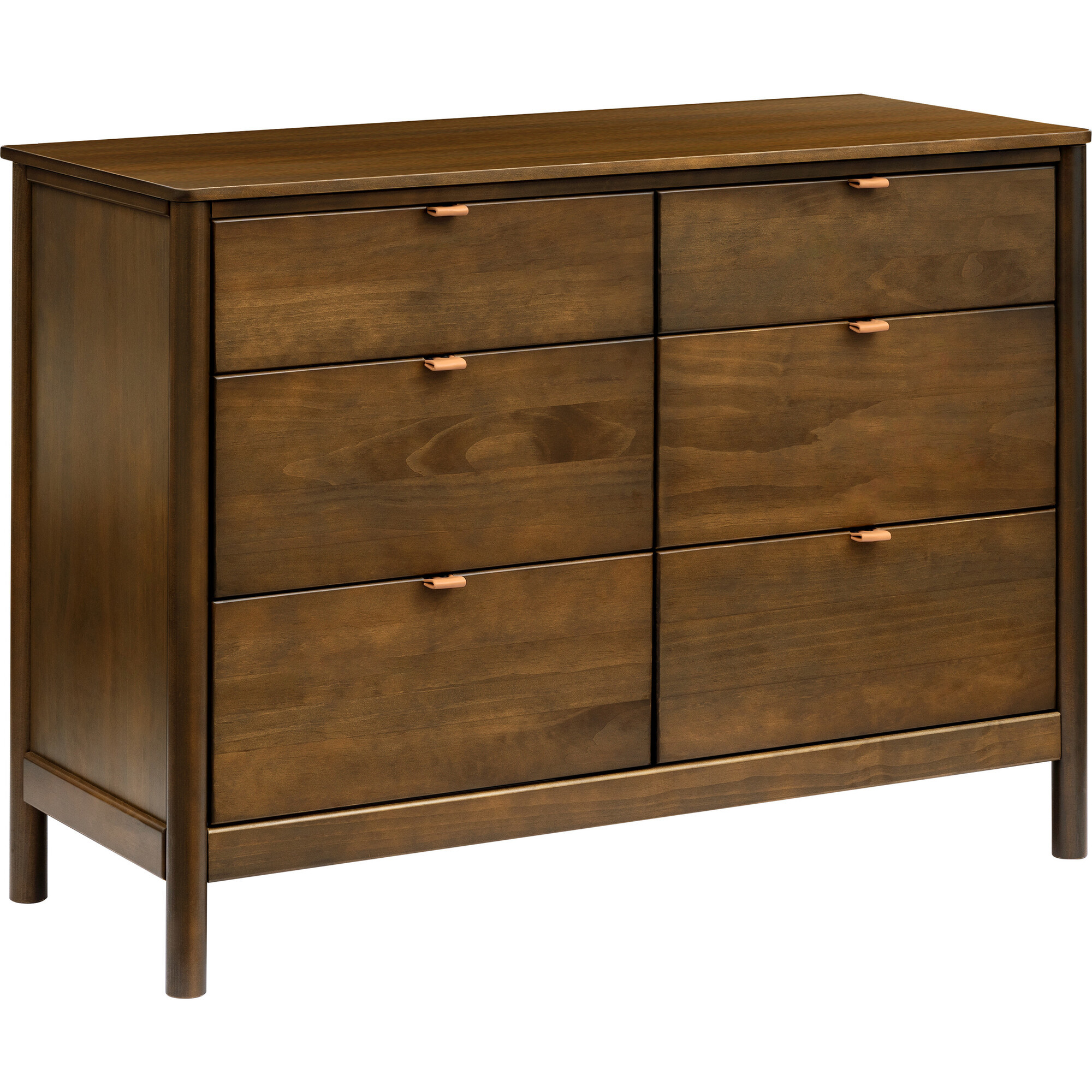Bondi 6-Drawer Assembled Dresser, Natural Walnut | Maisonette