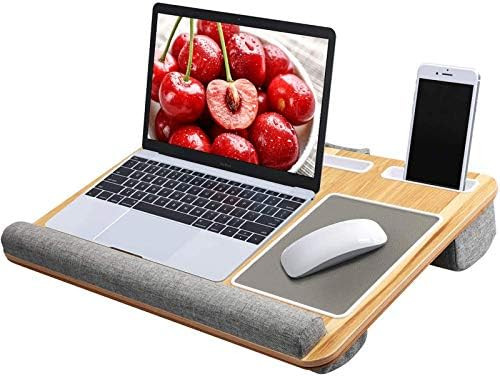 Lap Desk - Fits up to 17 inches Laptop Desk, Built in Mouse Pad & Wrist Pad for Notebook, MacBook... | Amazon (US)