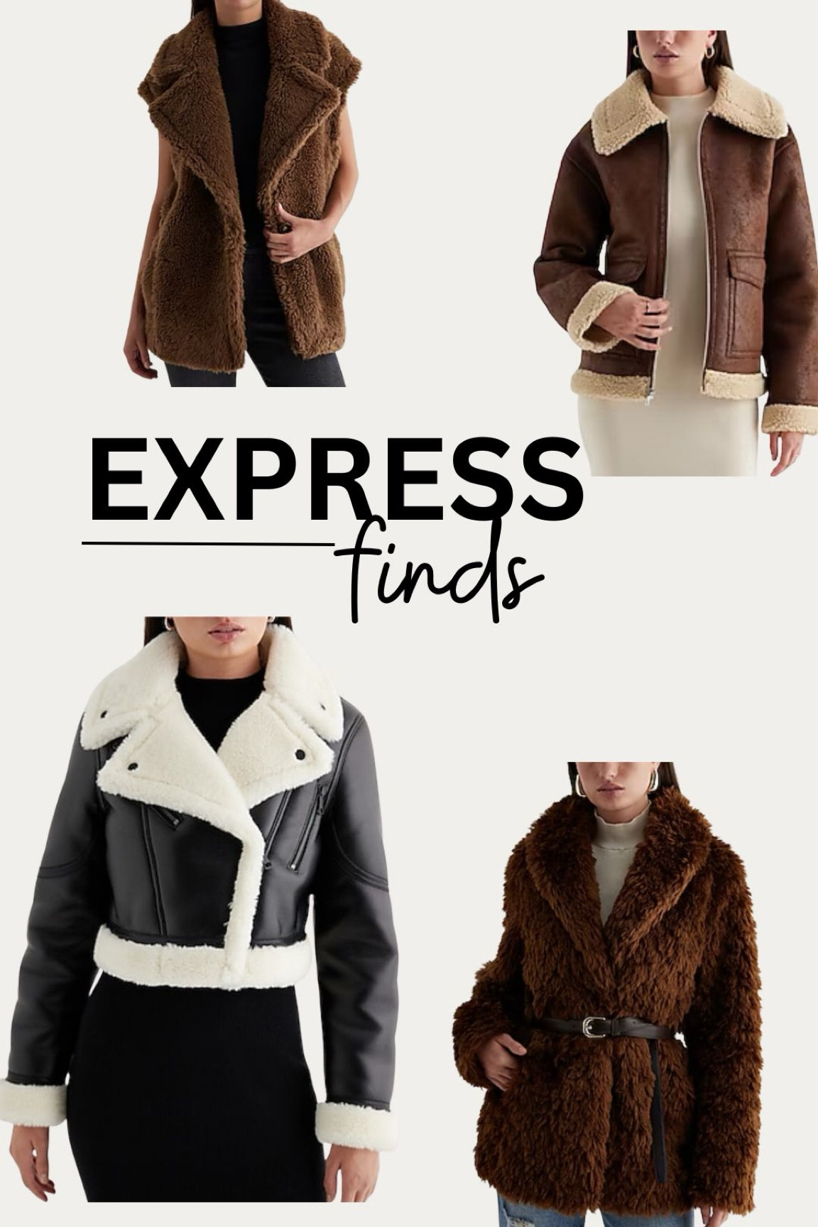 In love with these!!! 40-60% off!! 

#faux #fauxjackets #furjackets #furvest #express #expresssale #winterstyle #jackets #winterjackets 

#LTKSeasonal #LTKHoliday #LTKstyletip