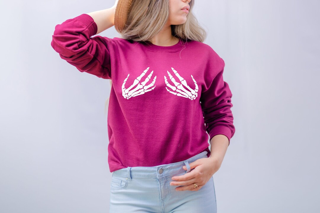 Skeleton Hands Sweatshirt Halloween Skeleton Sweatshirt - Etsy | Etsy (US)