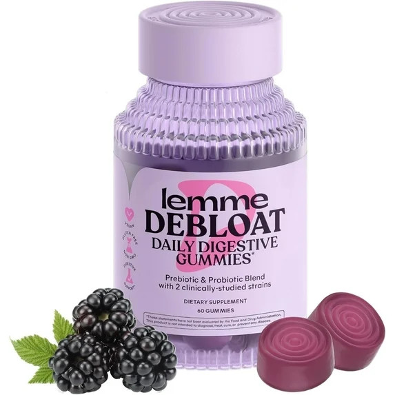 Lemme Debloat - Digestive & Gut Health Gummies with 2 Clinically Studied Probiotics & Prebiotic, ... | Walmart (US)