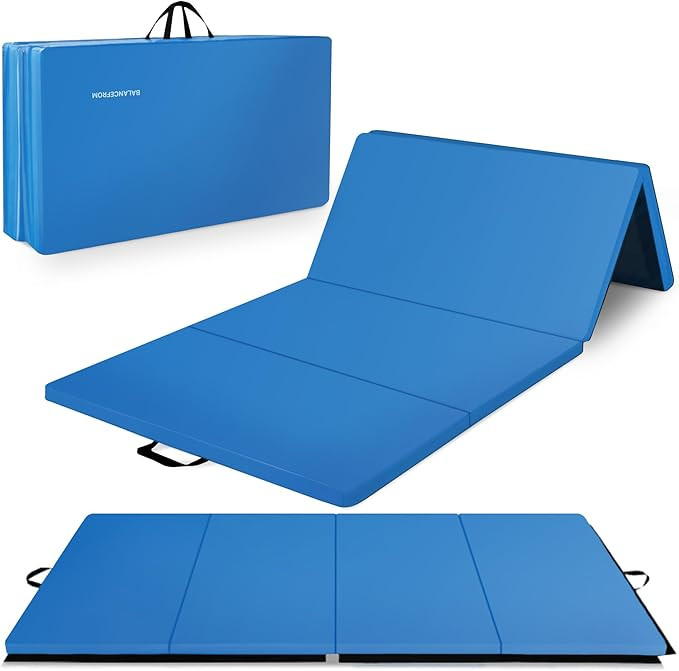BalanceFrom 10x4 Feet 4-Panel Folding Gymnastics Mat – 2-Inch Thick Pad with Vinyl Surface and ... | Amazon (US)