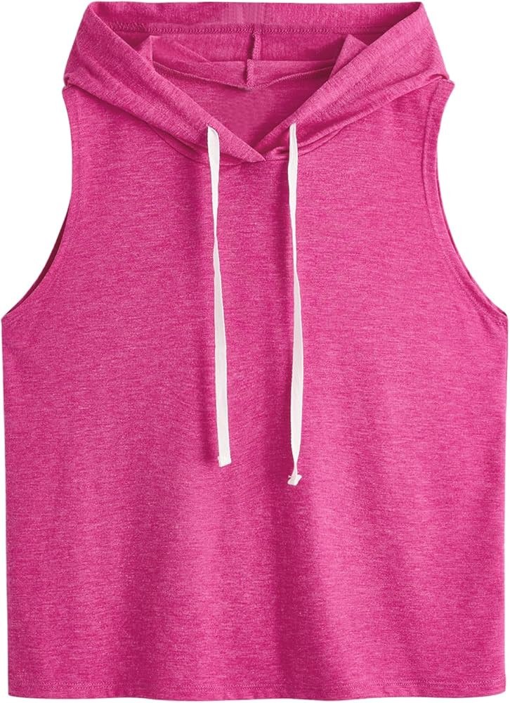 SweatyRocks Women's Summer Sleeveless Hooded Tank Top T-Shirt for Athletic Exercise Relaxed Breat... | Amazon (US)