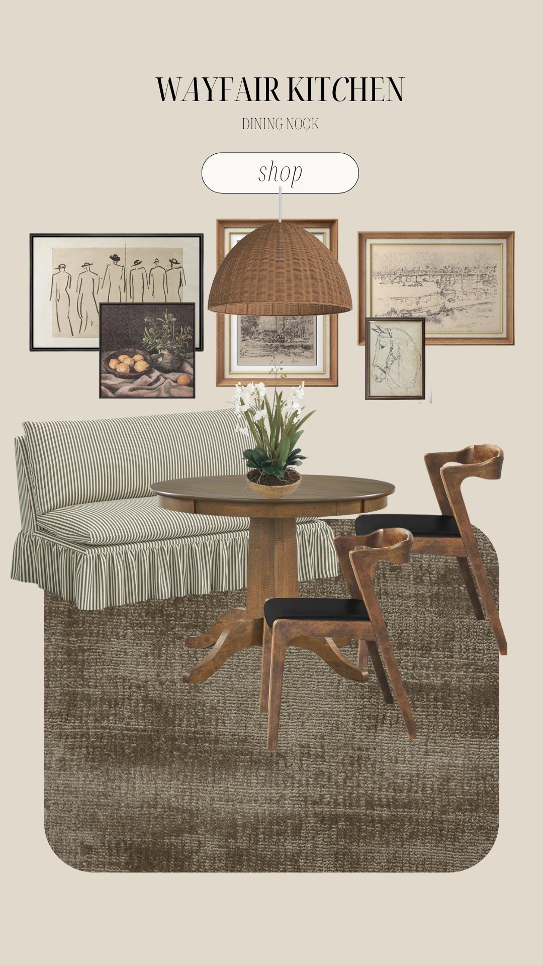 Wayfair dining nook items! Home decor, home styling, kitchen decor, dining room, wayfair. @wayfair, #wayfair #wayfairpartner

#LTKStyleTip #LTKHome