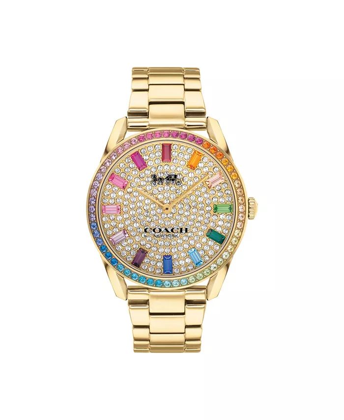 Women's Preston Rainbow Gold-Tone Bracelet Watch 36mm | Macy's